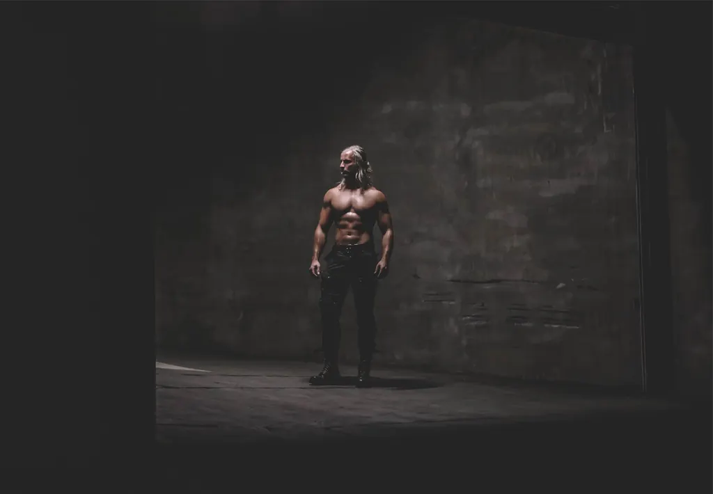 Dark cinematic character