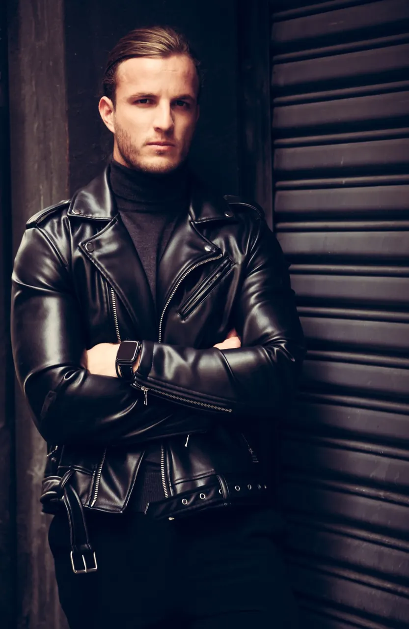 Leather jacket fashion