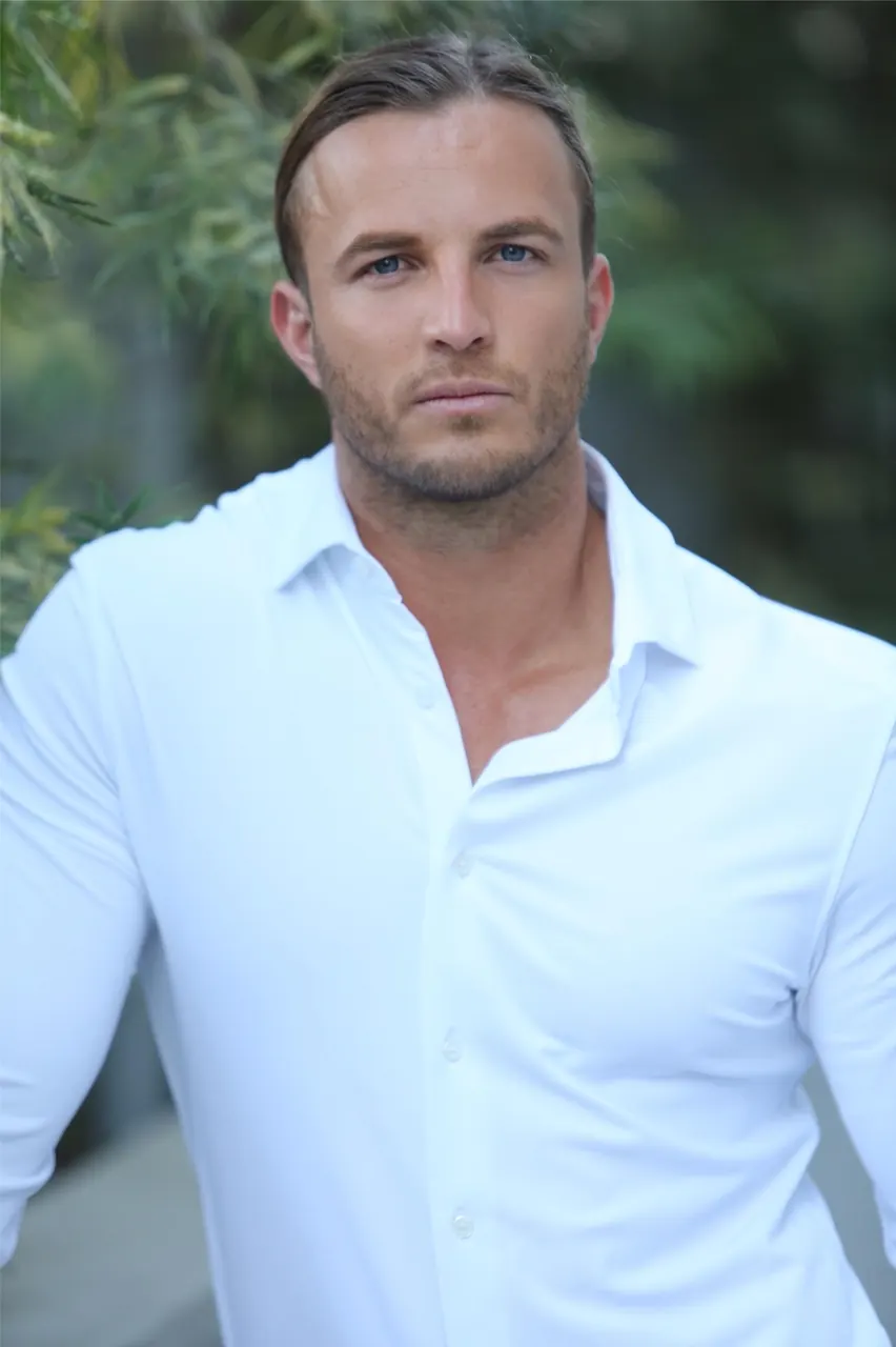 White shirt outdoor portrait